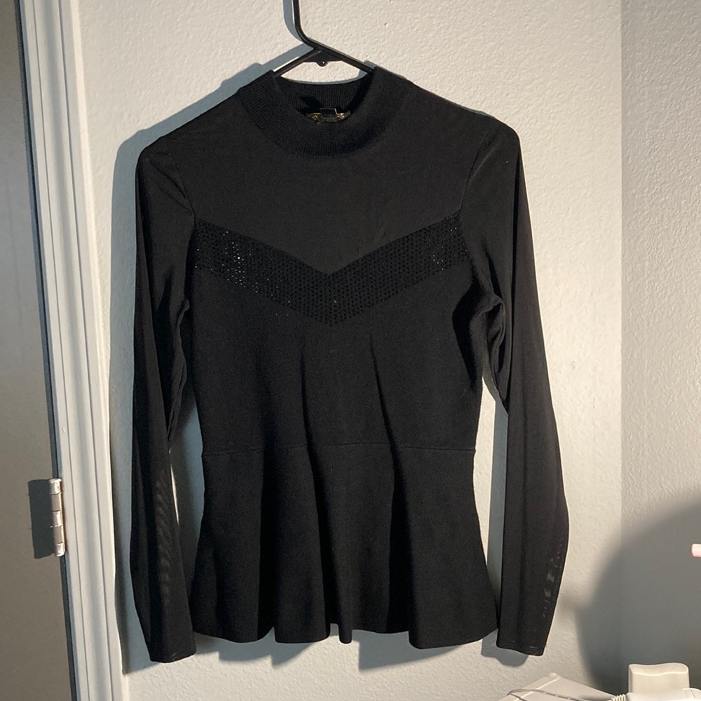 Black long sleeve dress up top